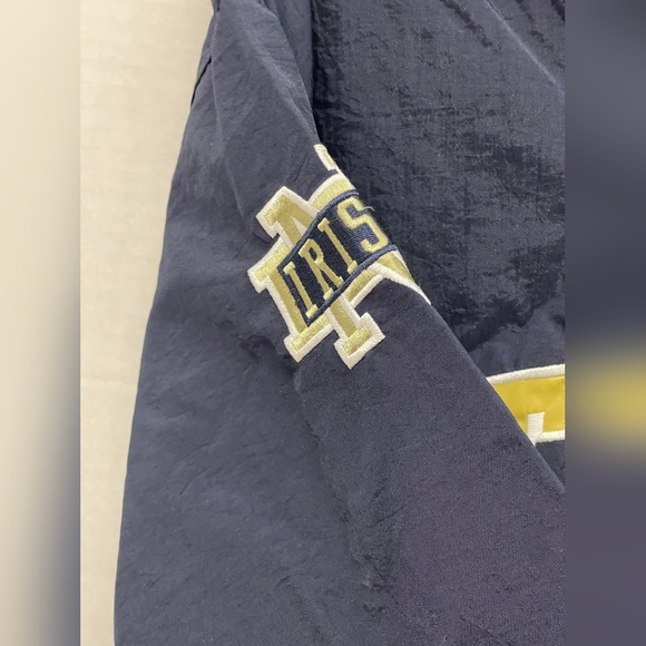 Vintage Champion V Neck Pullover Notre Dame Jacket Size Medium - Picture 9 of 10